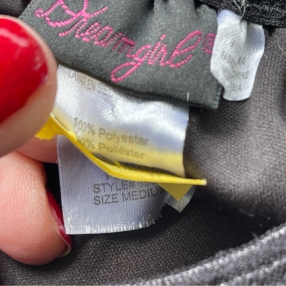 💋Dream Girl Black Sequined Elastic Waist Moto Mini Skirt - Picture 11 of 12